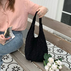 Pleated Crossbody Shoulder Bags Casual Beach Handbags for Women