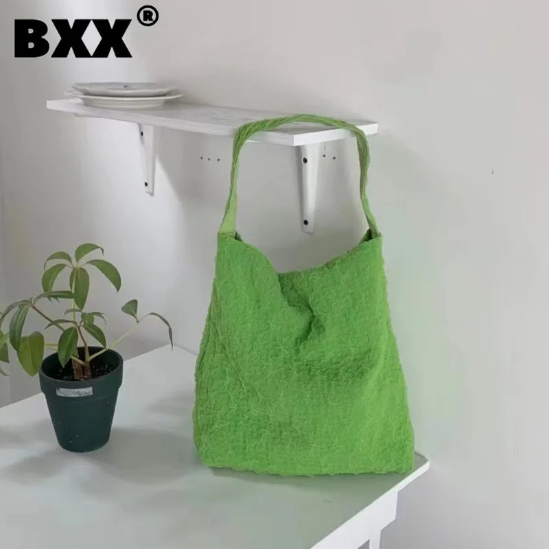 Pleated Crossbody Shoulder Bags Casual Beach Handbags for Women