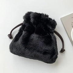 Women's Plush Bag High Versatile Solid Wallet Shoulder Crossbody 8P0138