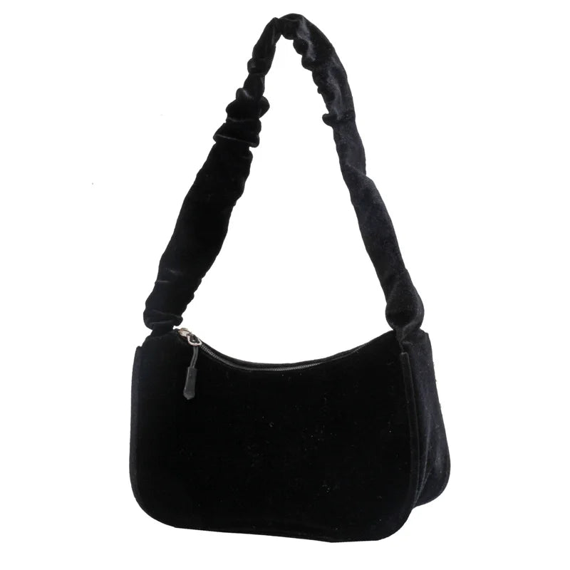 Velvet Mobile Shoulder Bag Women's Versatile Shopping Bag