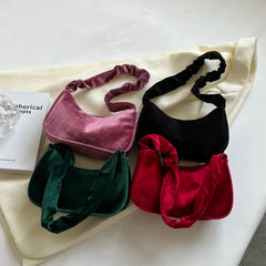 Velvet Mobile Shoulder Bag Women's Versatile Shopping Bag