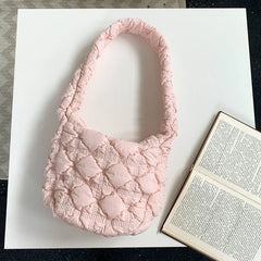 Women's Solid Pleated Shoulder Bag 8P0134