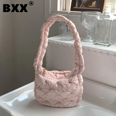 Women's Solid Pleated Shoulder Bag 8P0134