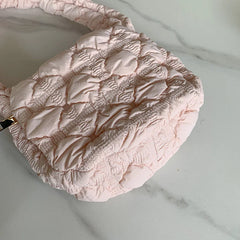 Women's Solid Pleated Shoulder Bag 8P0134