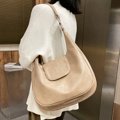Large Capacity PU Leather Crossbody Shoulder Bag for Women
