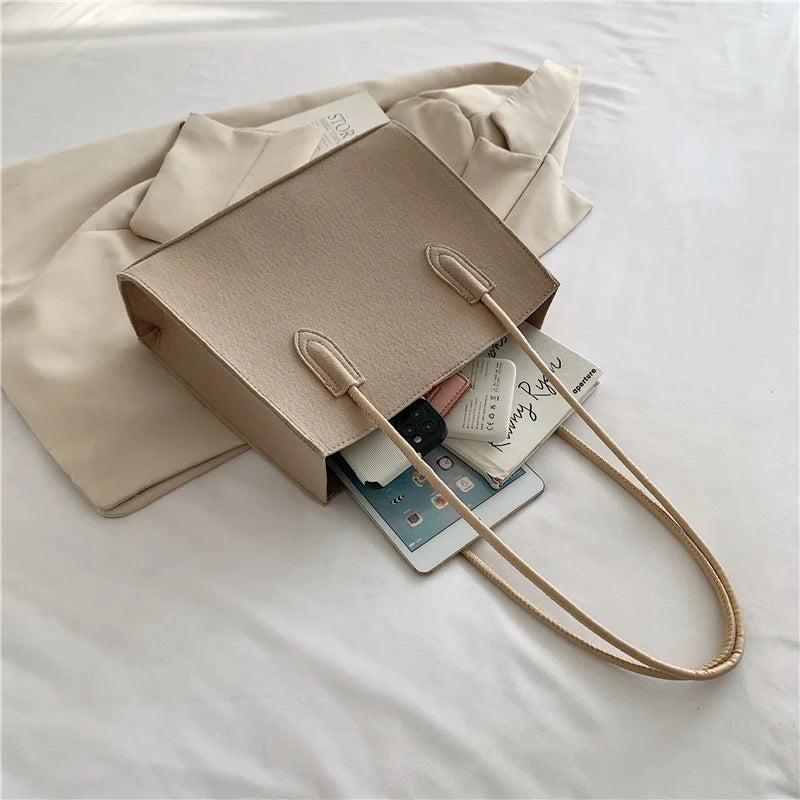 Solid Shoulder Bags For Women Large Capacity Versatile Travel Bag