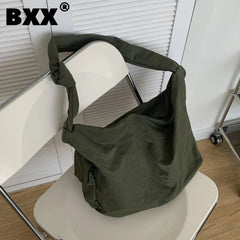 Women's Nylon Canvas Shopping Crossbody Tote Handbag