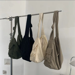 Women's Nylon Canvas Shopping Crossbody Tote Handbag