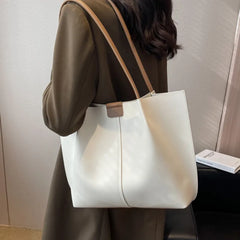Women's PU Leather Shoulder Tote Bag Large Capacity 8P0266