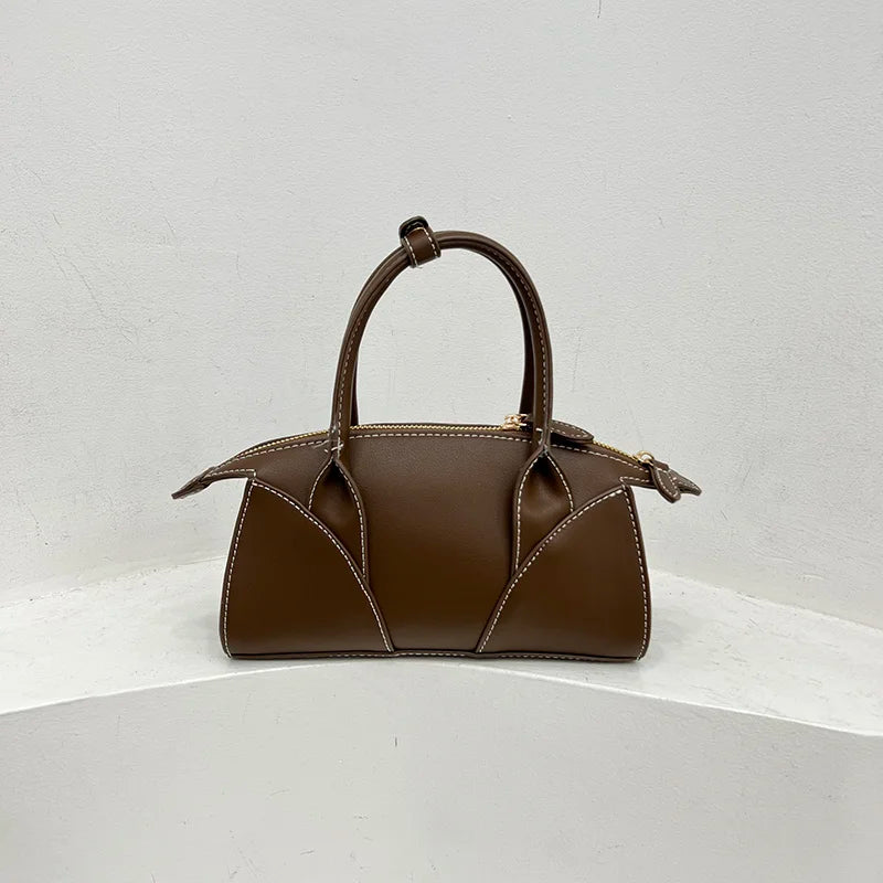 Splice Embroidery Thread Handbag Shoulder Crossbody Bag For Women