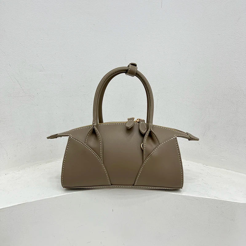 Splice Embroidery Thread Handbag Shoulder Crossbody Bag For Women