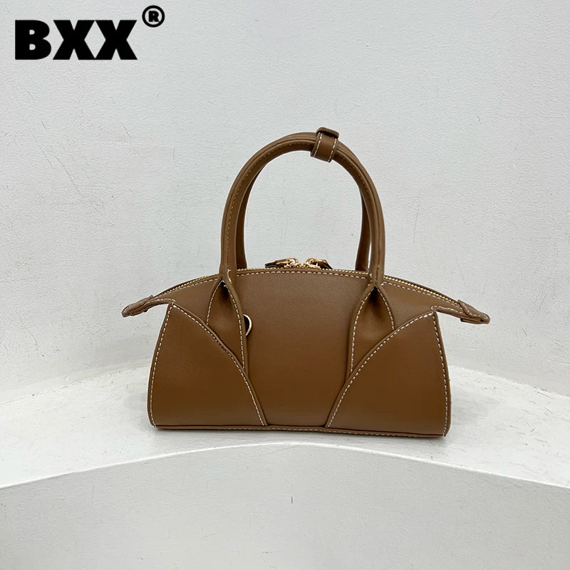Splice Embroidery Thread Handbag Shoulder Crossbody Bag For Women