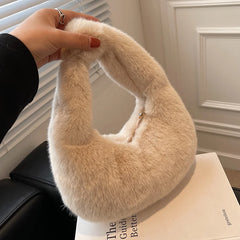 Fluffy Bucket Bag Women's Plush Wallet Handbag