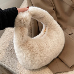 Fluffy Bucket Bag Women's Plush Wallet Handbag