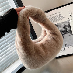 Fluffy Bucket Bag Women's Plush Wallet Handbag