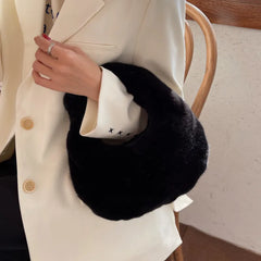 Fluffy Bucket Bag Women's Plush Wallet Handbag