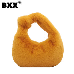 Fluffy Bucket Bag Women's Plush Wallet Handbag