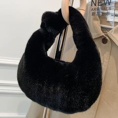 Fluffy Bucket Bag Women's Plush Wallet Handbag