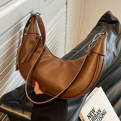 Retro Shoulder Bag PU Leather Handbag High End Zipper Solid Female 8Q0203