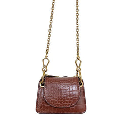 Solid Chain PU Leather Women's Crossbody Bag