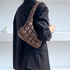 Underarm Shoulder Protable Bag Wallet Solid Handbag