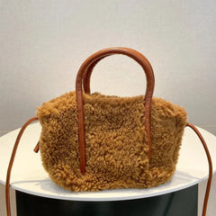 Plush Solid Handbag for Women GF4763