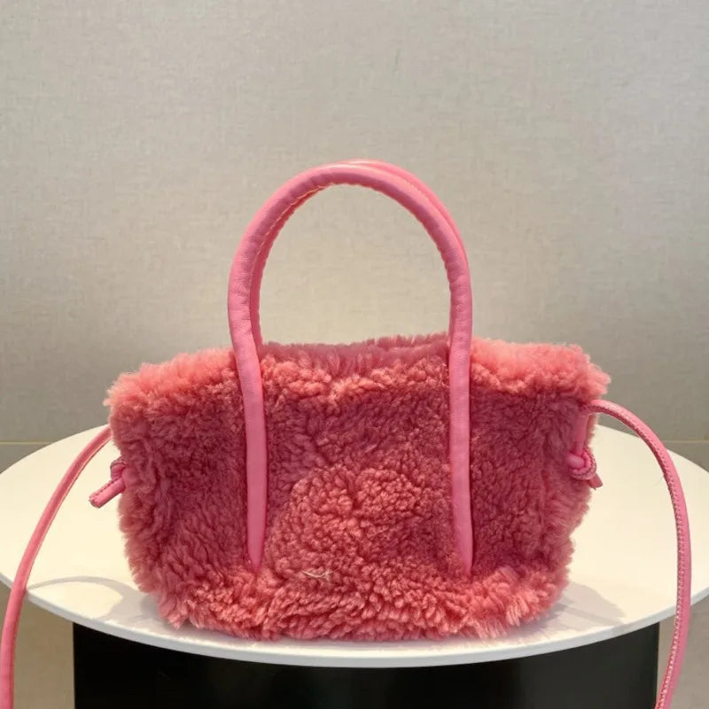Plush Solid Handbag for Women GF4763