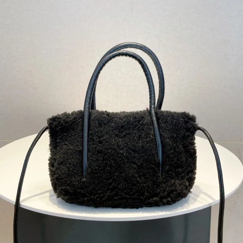 Plush Solid Handbag for Women GF4763