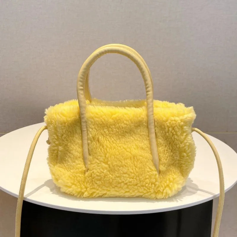 Plush Solid Handbag for Women GF4763