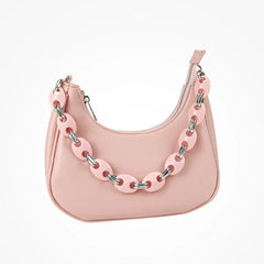 Y2k Solid Chain PU Leather Handbags for Women