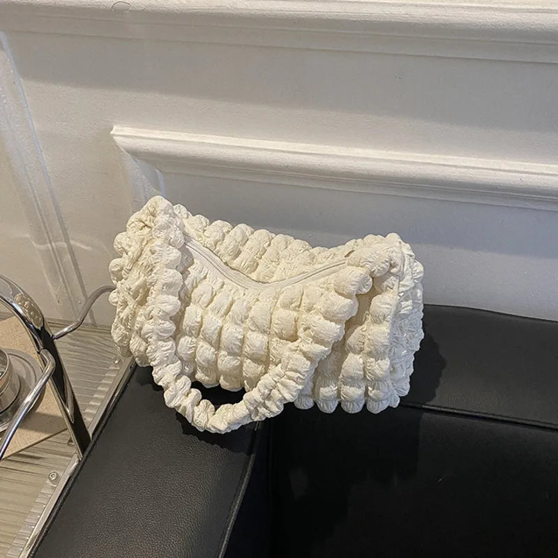 Stylish Pleated Underarm Bag for Women Fashion Handbag 8R013