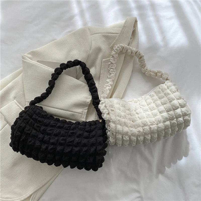 Stylish Pleated Underarm Bag for Women Fashion Handbag 8R013