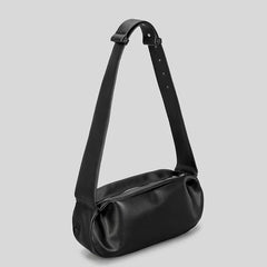 Wide Shoulder PU Leather Bag Women High Capacity Messenger Female Bags