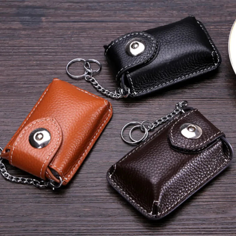 Key Holder Wallet Leather Men Key Organizer Bag Car Keys