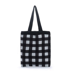 Plaid Woven Women's Handbags Travel Shopping Shoulder Armpit Bag