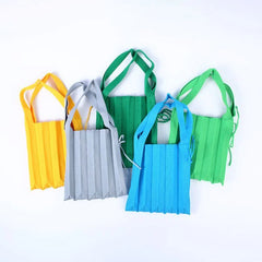 Solid Pleated Knitting Handbags For Women Shopping Shoulder Underarm Bags