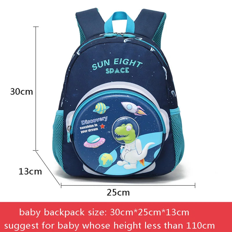 3D Cartoon Preschool Backpack Waterproof Nylon Baby Bag 11 inch