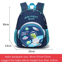 3D Cartoon Preschool Backpack Waterproof Nylon Baby Bag 11 inch