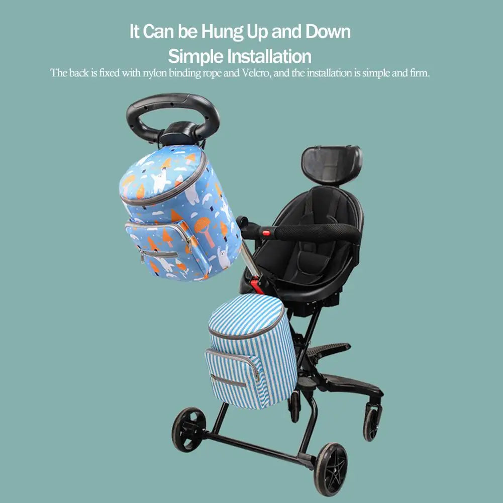 Cartoon Pattern Baby Stroller Hanging Bag Large Capacity