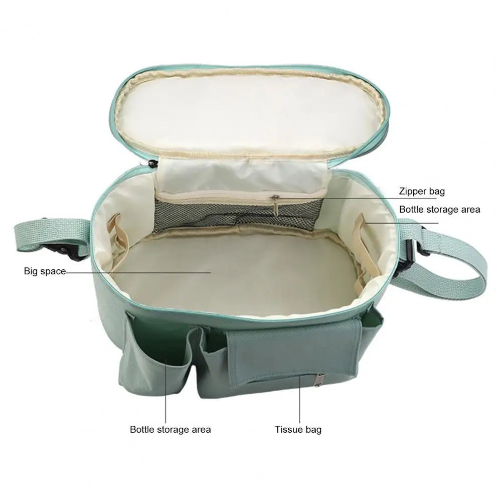 Waterproof Baby Stroller Organizer Bag Large Capacity Bottle Holder