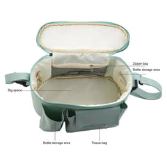 Waterproof Baby Stroller Organizer Bag Large Capacity Bottle Holder