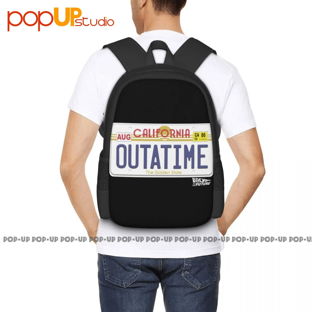 Back To The Future Outatime Plate Movie Backpack