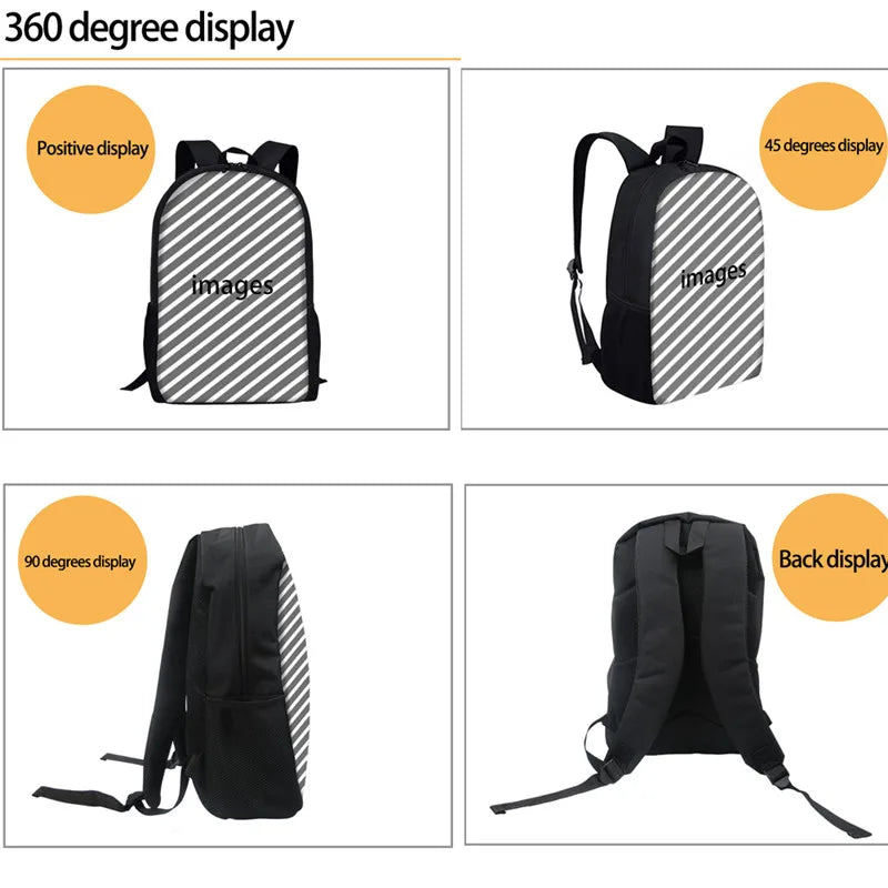 Back to School Kids Backpack Boys Girls Cartoon Book Bags Large Capacity