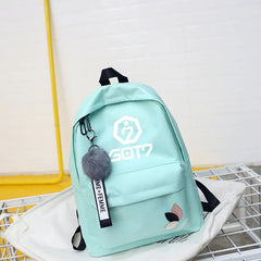 Kpop Girl School Backpack Monsta X Wanna One Twice Bag for Teenager