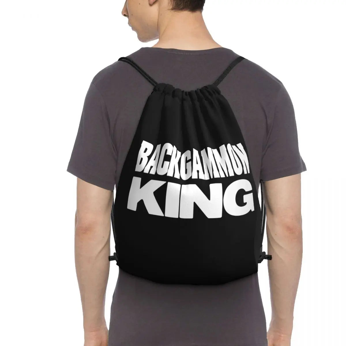 Backgammon Kingpick Drawstring Bags Gym Bag Travel Softback Storage Bag