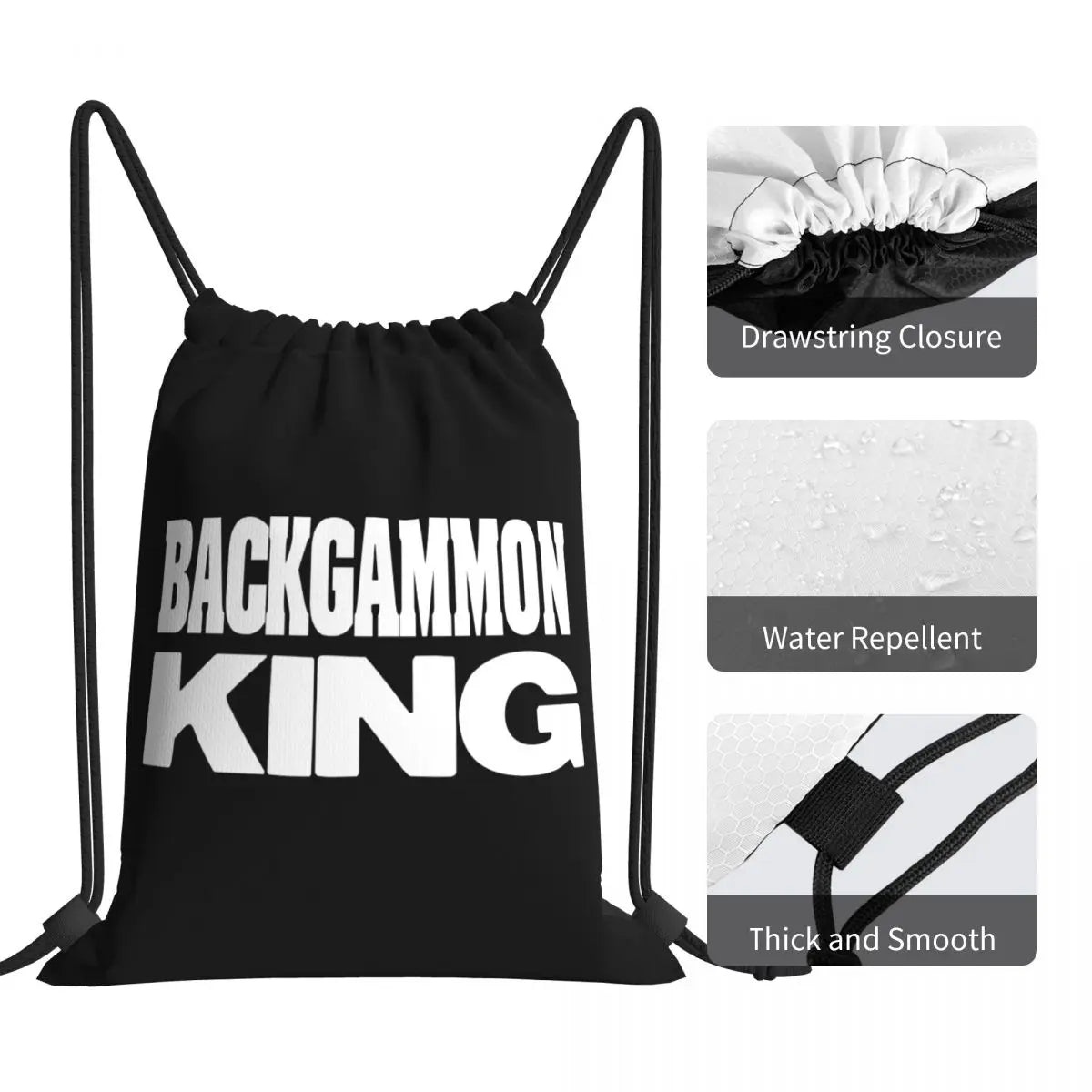 Backgammon Kingpick Drawstring Bags Gym Bag Travel Softback Storage Bag