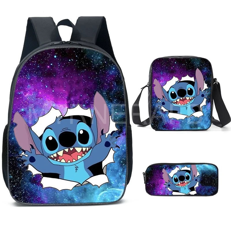 Stitch Backpack 3pcs Set for Boys Girls with Pen Bag
