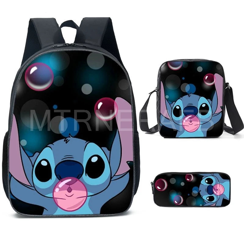 Stitch Backpack 3pcs Set for Boys Girls with Pen Bag