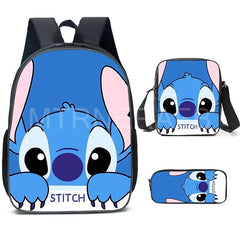 Stitch Backpack 3pcs Set for Boys Girls with Pen Bag