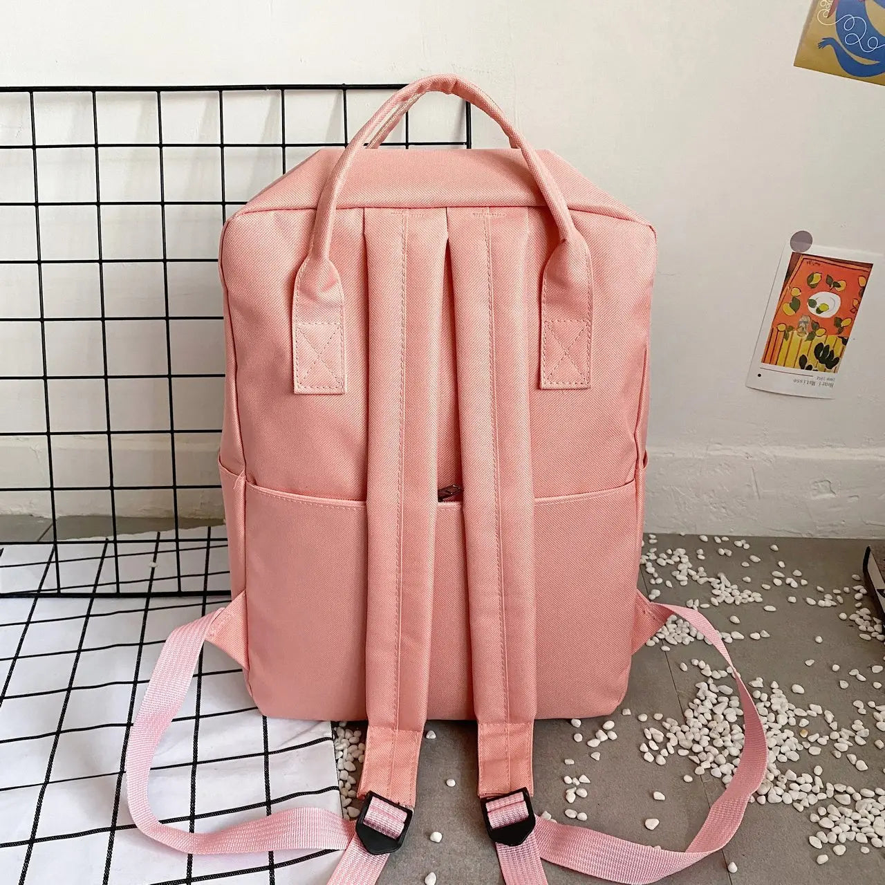 5 Piece High School Backpack Set for Teenage Girl Canvas Travel Bags